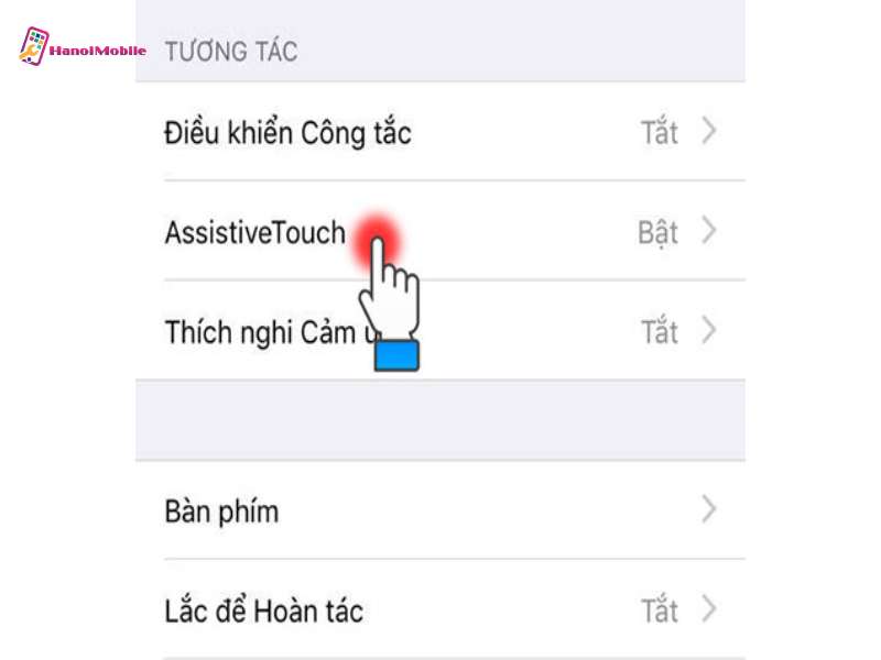 Tắt nguồn bằng phím Home ảo